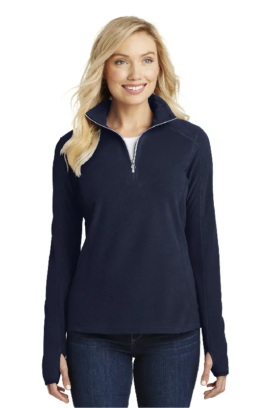 Port Authority Womens Pill Resistant Microfleece 1/4 Zip Sweatshirt - True Navy Blue