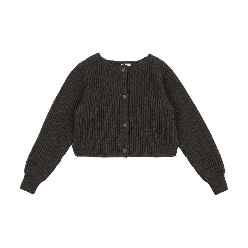 Lil Legs Basic Cardigan Dark Grey