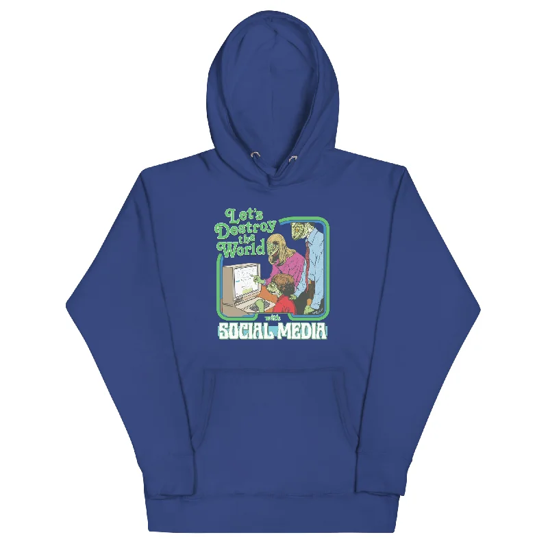 Let’s Destroy the World With Social Media Lizard People Hoodie