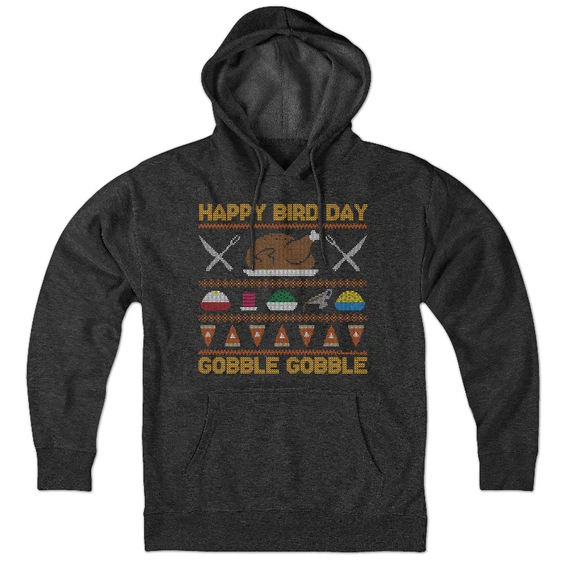 Happy Bird Day Ugly Thanksgiving Sweater Hoodie