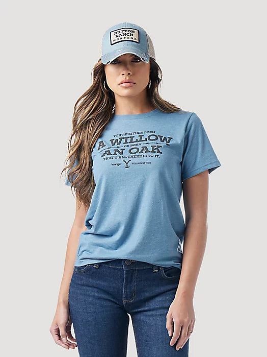 WRANGLER X YELLOWSTONE WOMEN'S WILLOW OR OAK SHORT SLEEVE TEE