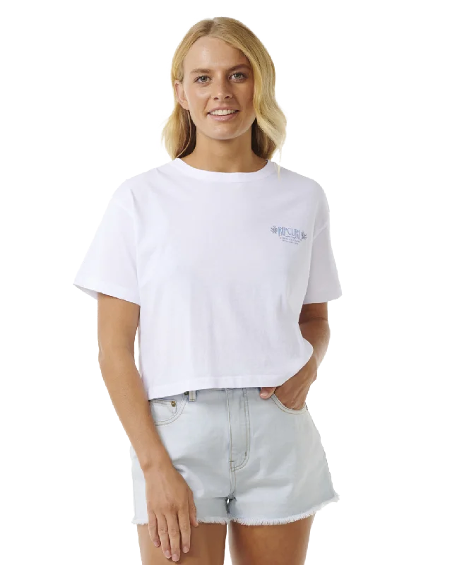 Coral Sands Crop T-Shirt in White