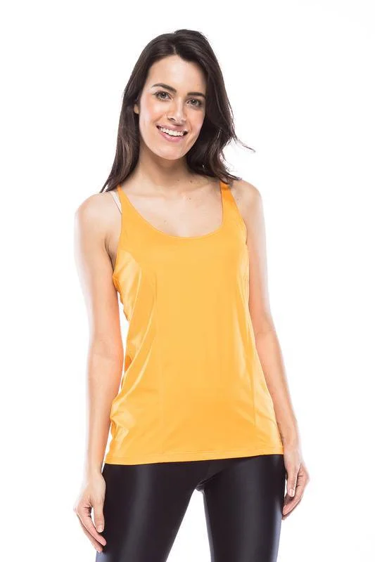 Lara gym Tank Top -  Dark Yellow