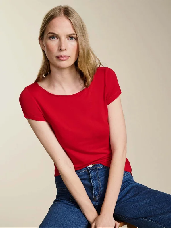 Kylie LENZING™ ECOVERO™ Top | Crimson Red