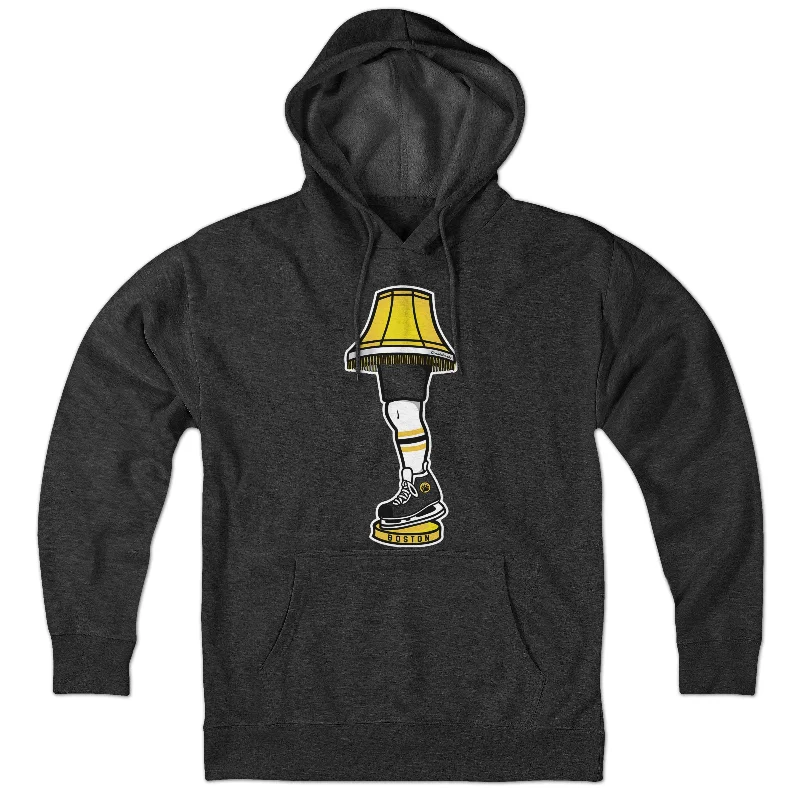 Boston Hockey Holiday Leg Lamp Hoodie