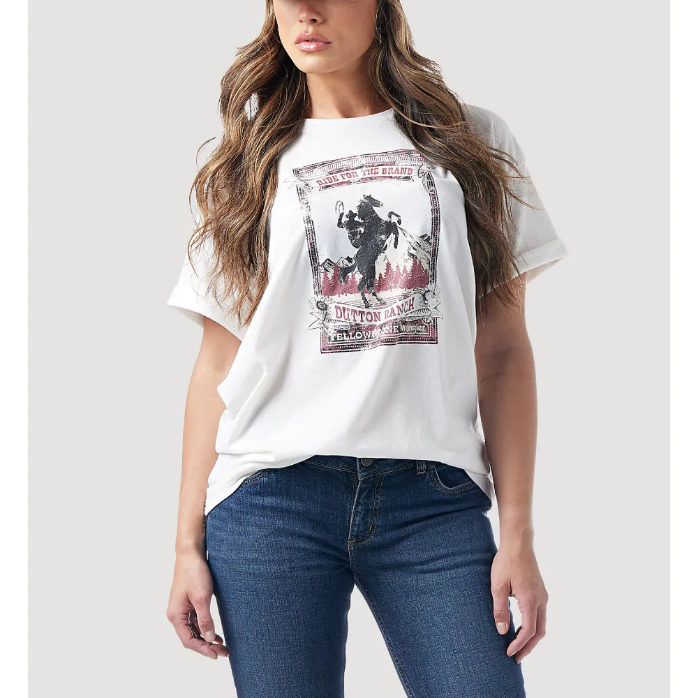 Wrangler Ladies Yellowstone Ride For The Brand Oversized T-Shirt