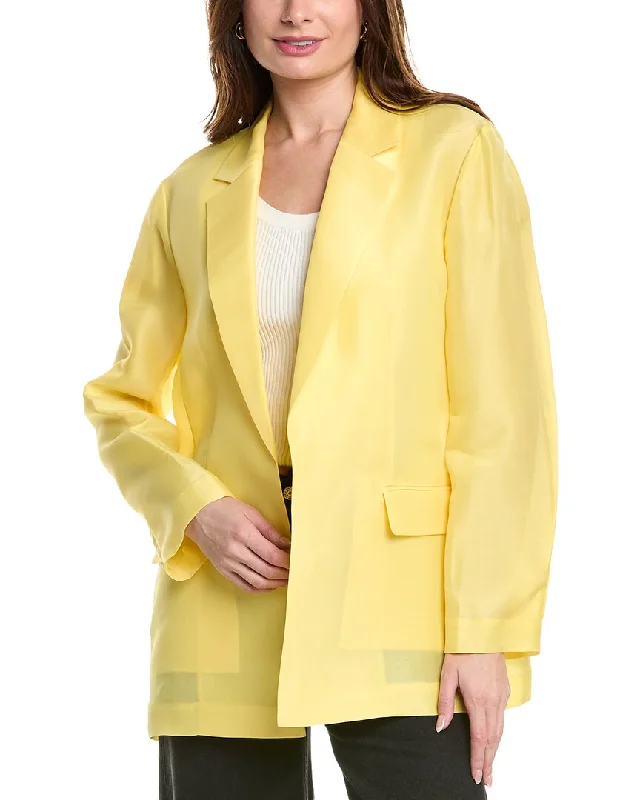 Integrated Design Lafayette 148 New York Long Silk Blazer