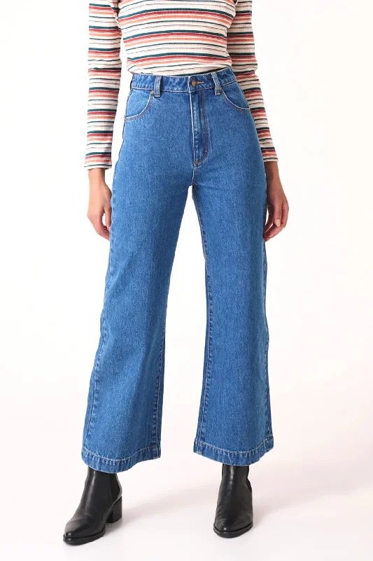 Layered Comfort ROLLAS Womens Sailor Jeans - Ash Blue