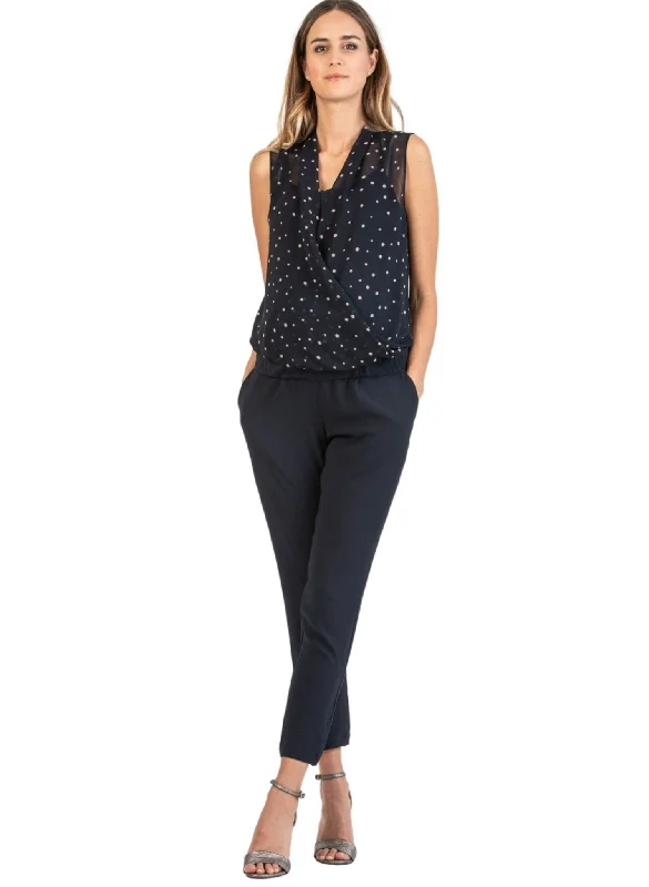 Modern Chic Maternity & Nursing Jumpsuit in Chiffon and Crepe