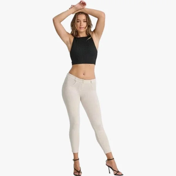 Breathable Style Freddy Ladies Regular Waist Long Length Cotton Pant Moonbeam