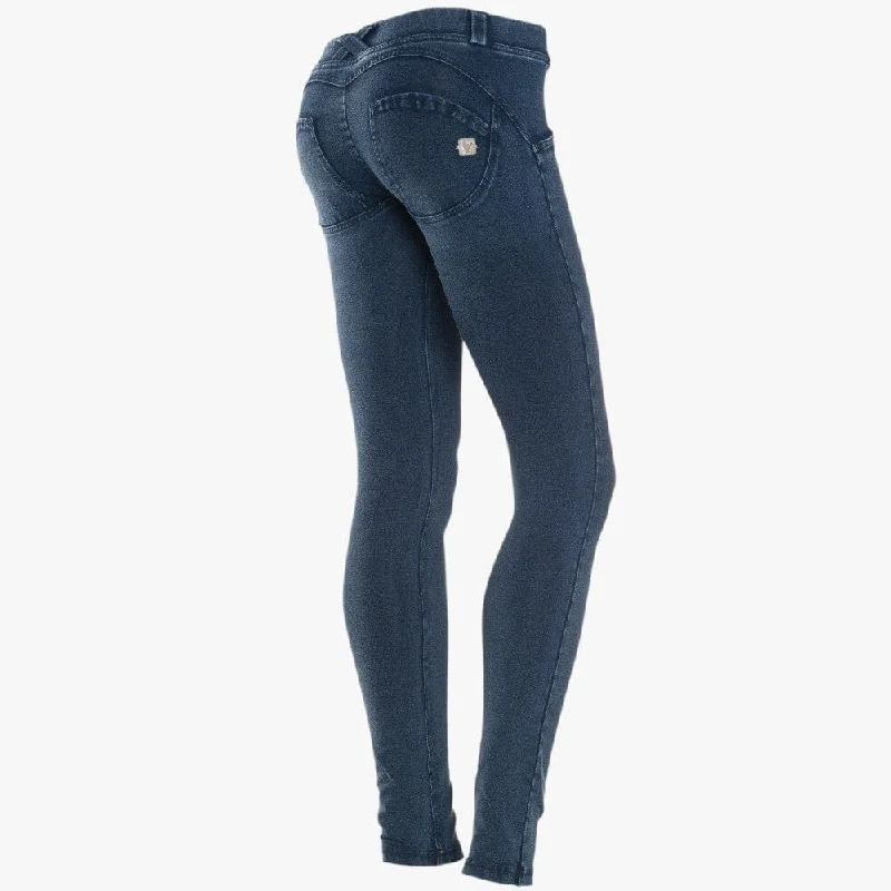 Summer Comfort Freddy Ladies Dark Blue Blue Stitch Low Waist Long Length Jean