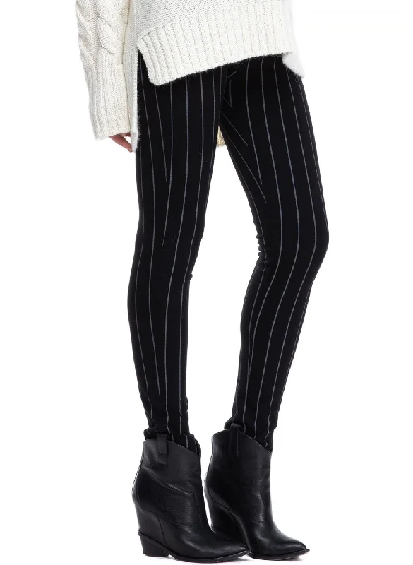 Smart Casuals Marcel Maternity Leggings - Black Stripes