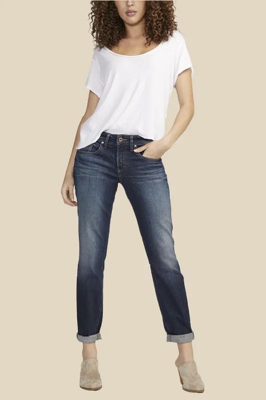 Everyday Style Boyfriend Slim Leg Jeans