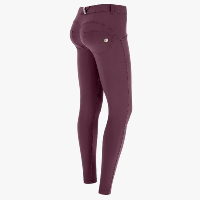 Fashion Comfort Freddy Womens  Pantalone Wr.Up Skinny Regular Waist Mauve Wine Diwo Pants