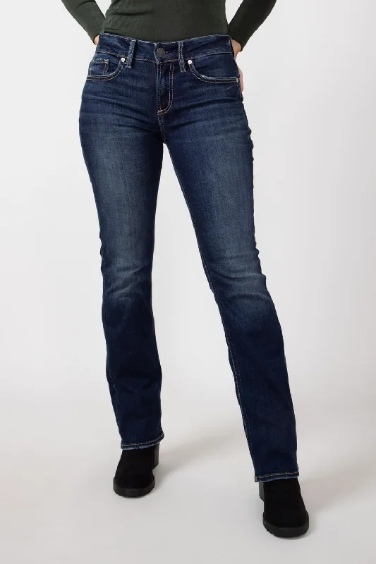 Relaxed Chic Silver Jeans Mid Rise Suki Slim Bootcut Jeans for Women | L93616CVS421