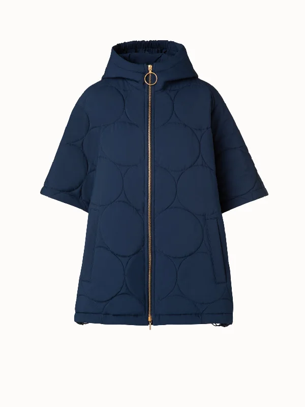 A-Line Puffer Jacket in Dot Quilt