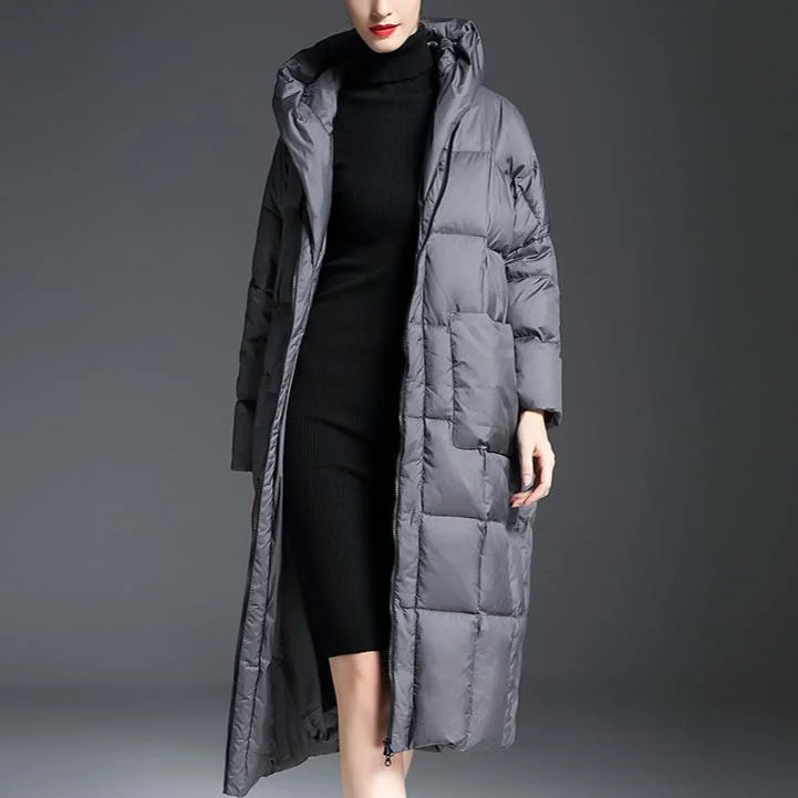 Babakud Women Winter Cotton Hooded Long Down Coat