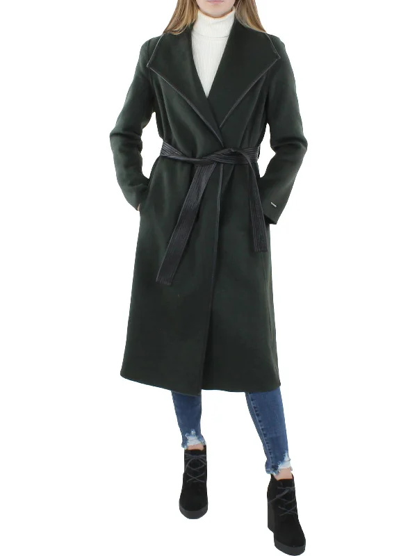 Juliette Womens Wool Blend Warm Wrap Coat