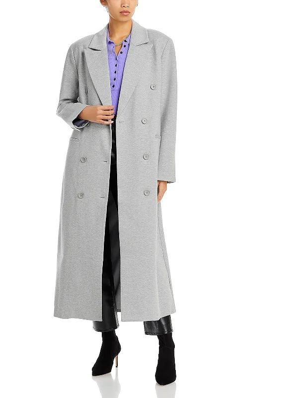 Womens Double-Breasted Maxi Walker Coat