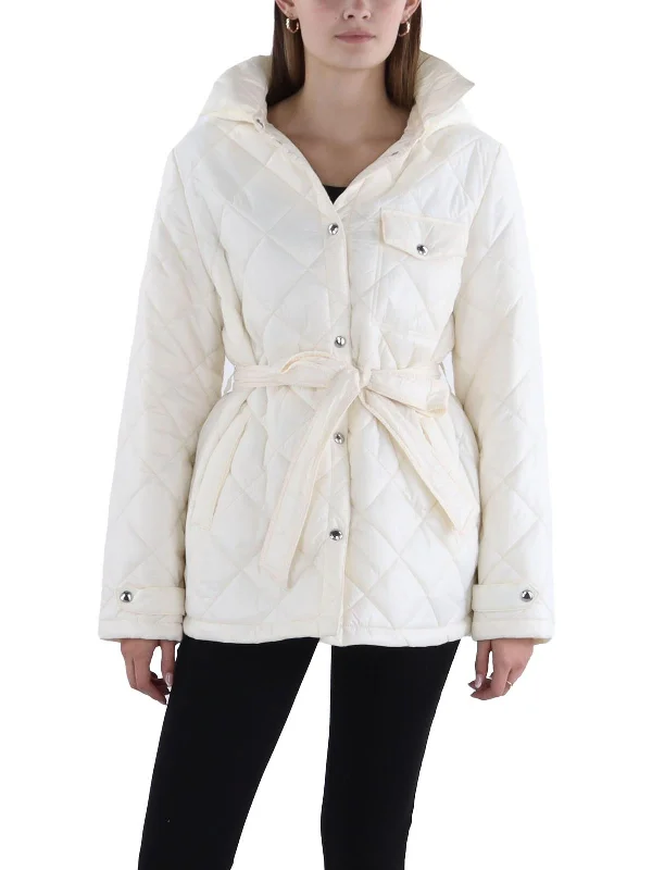 Womens Quilted Hooded Puffer Jacket