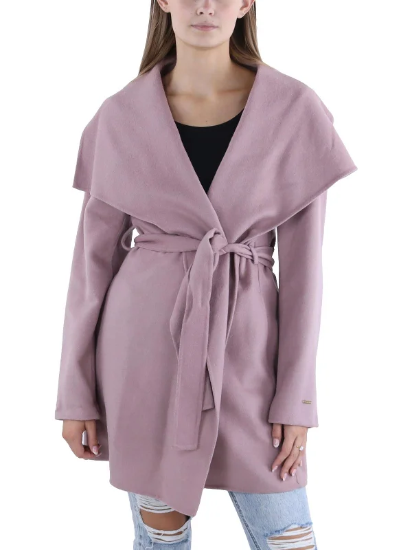 Womens Winter Wool Blend Wrap Coat