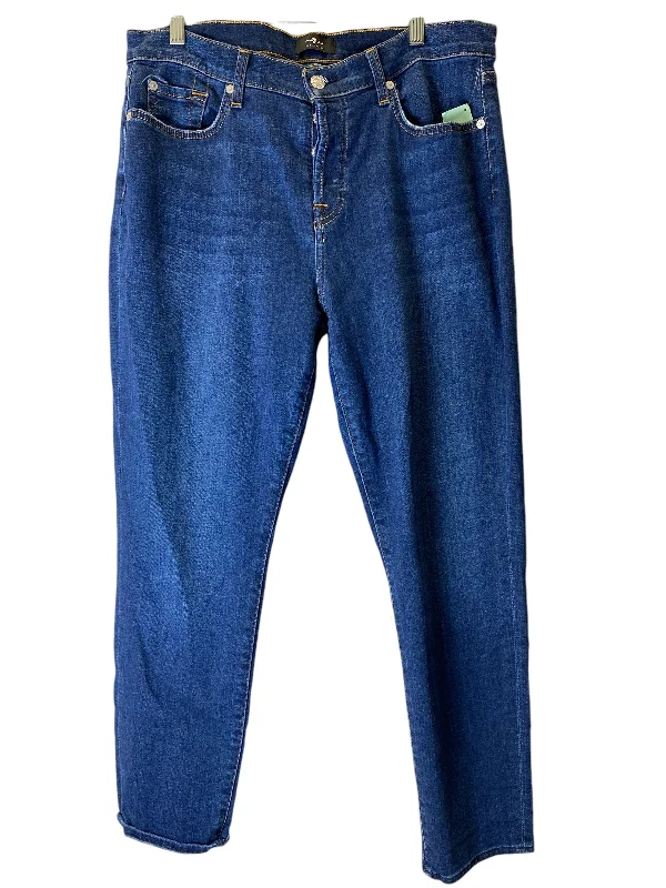 Jeans Straight By 7 For All Mankind In Blue, Size: 10