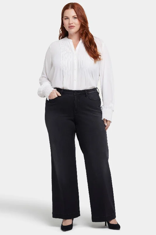 Teresa Wide Leg Jeans In Plus Size - Crosswinds