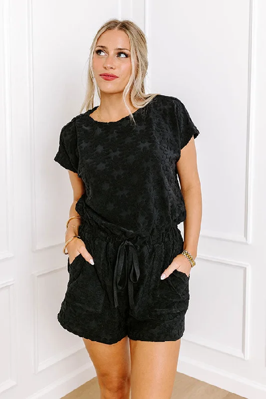 Casual Outing Terry Cloth Romper