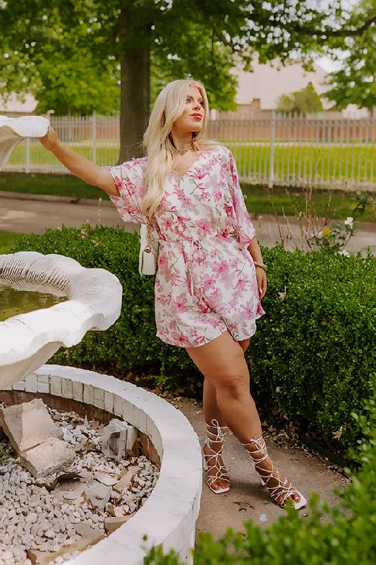 Coastal Calm Floral Romper Curves