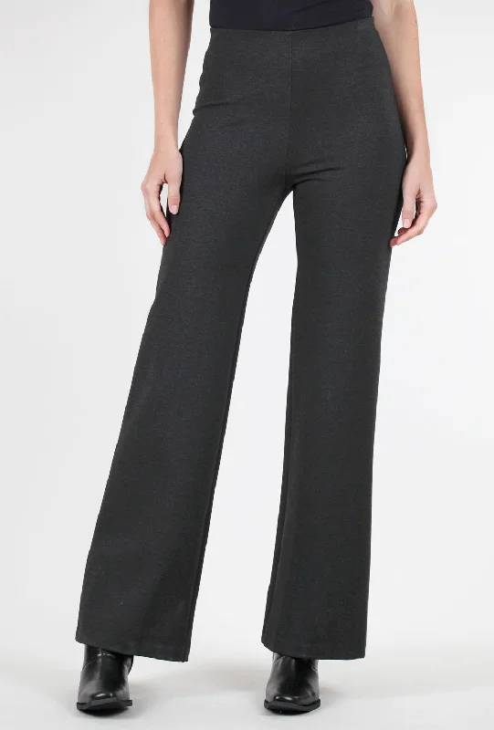 Olivia Ponte Knit Pant, Dark Charcoal