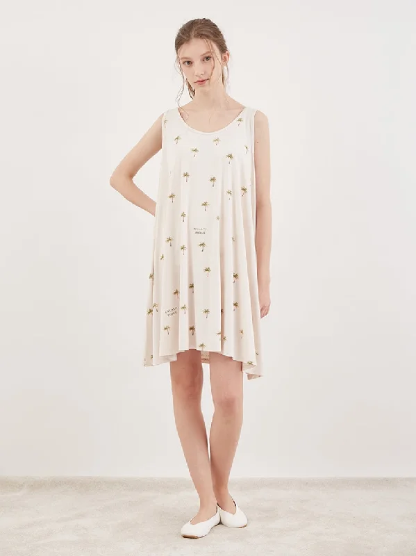 Motif 3-Pattern Casual Lounge Dress