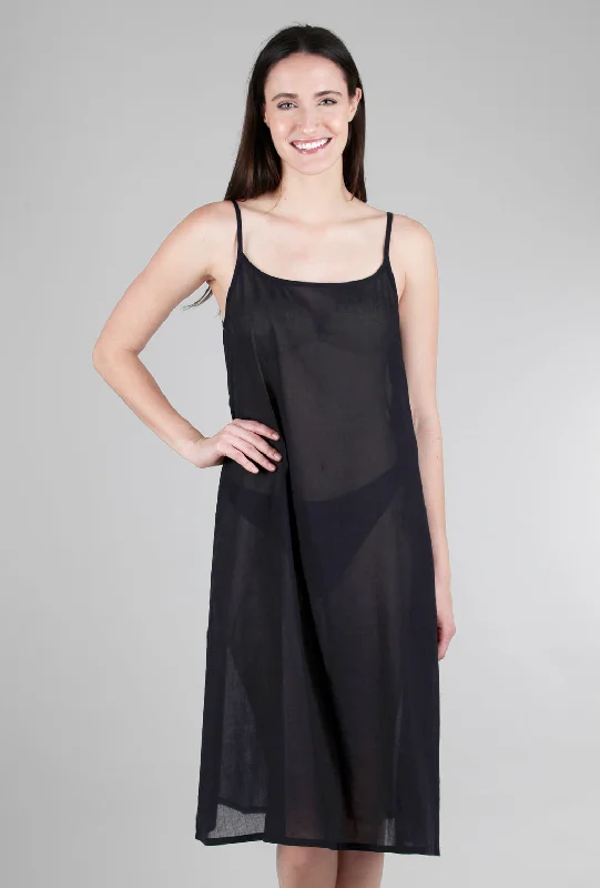 Longer Cotton Slip, Black