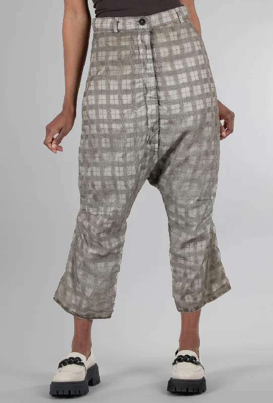 Illusion Layer Check Pant, Linen