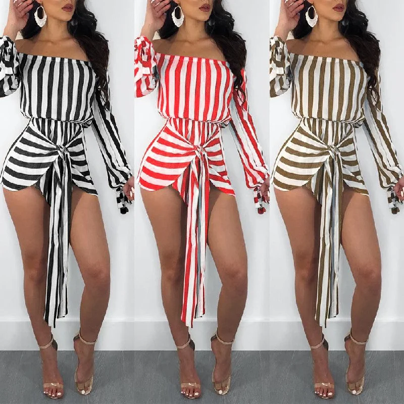 SERENA’S STRIPE IT RIGHT ROMPER