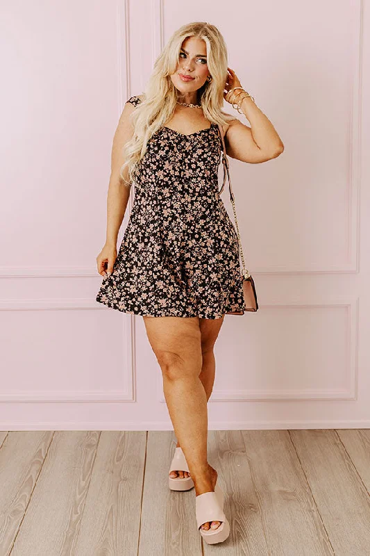 Sweetest Rush Floral Romper Curves