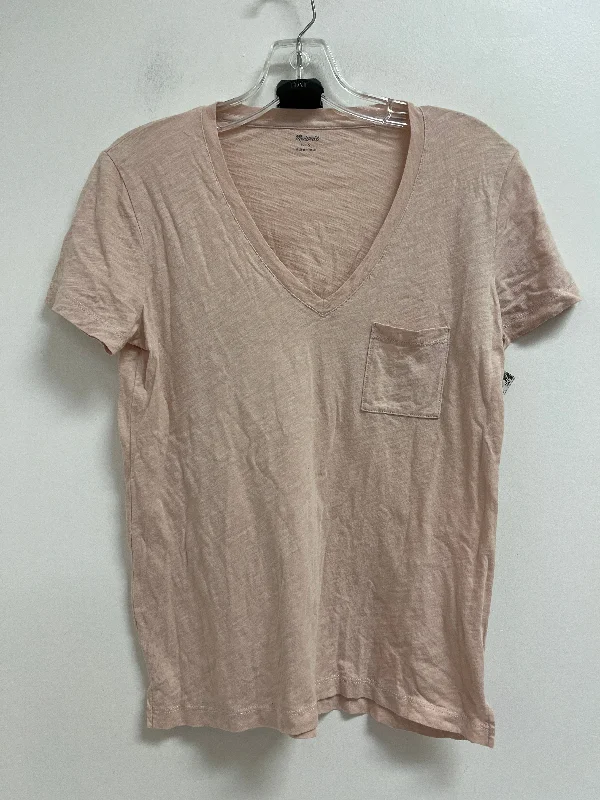 Top Short Sleeve Basic By Madewell In Pink, Size: S