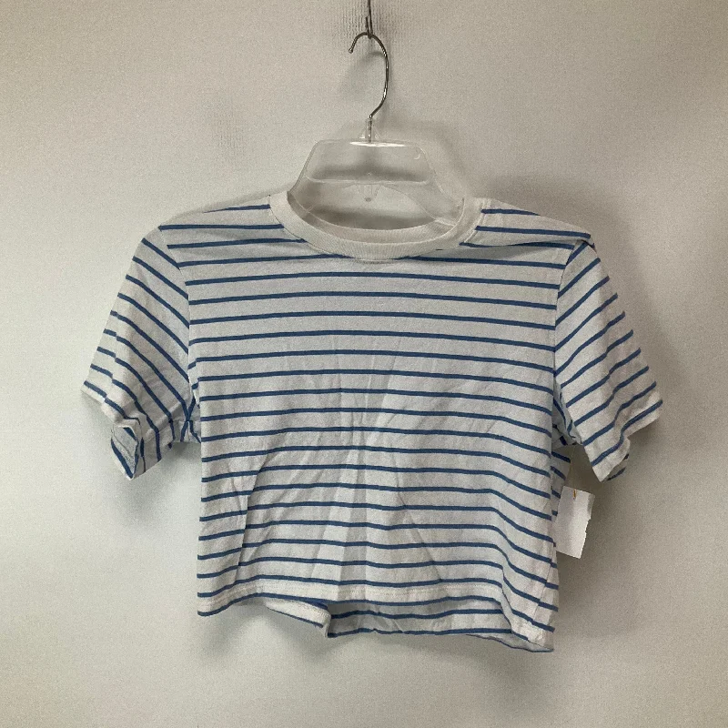 Comfort Fit Top Short Sleeve By Abercrombie And Fitch In Striped Pattern, Size: S