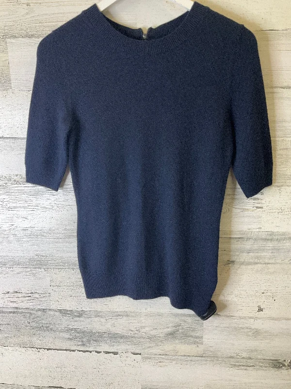 Top Short Sleeve By Banana Republic In Navy, Size: Xs