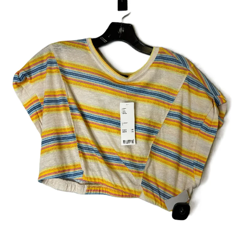 Top Short Sleeve By Bdg In Striped Pattern, Size: L