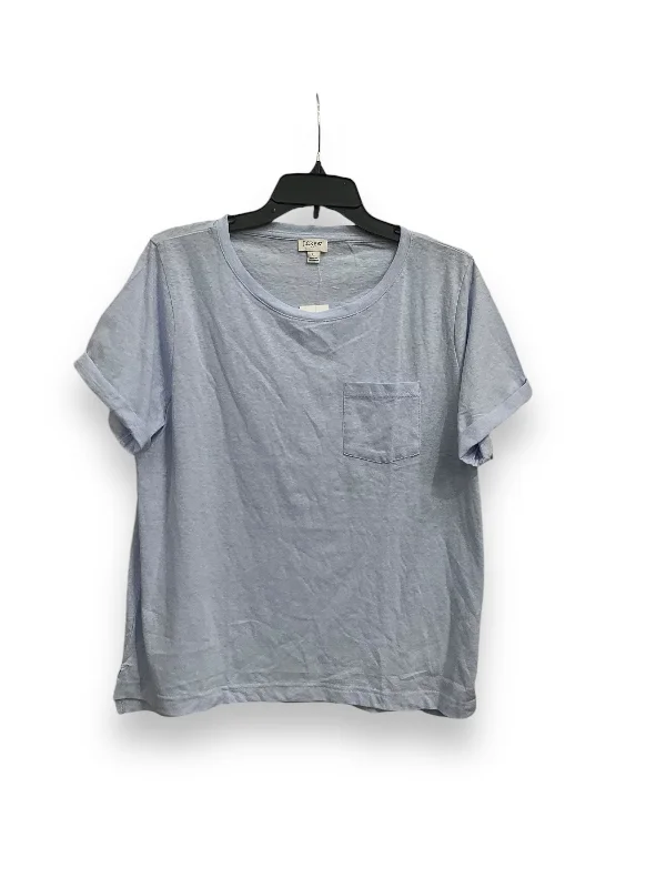 Easy Style Top Short Sleeve By J. Crew In Blue, Size: L