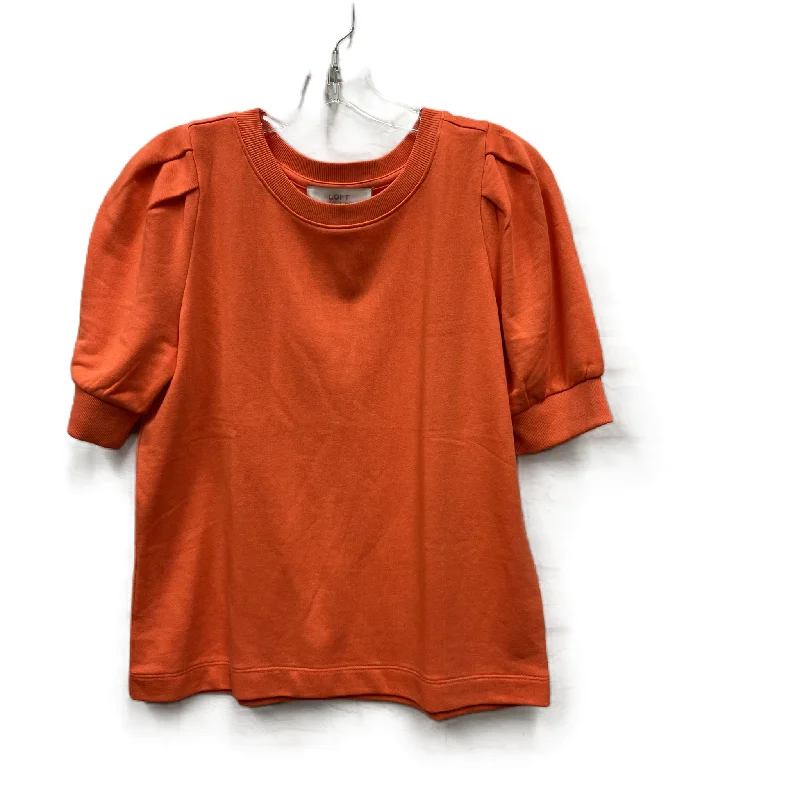 Top Short Sleeve By Loft In Orange, Size: M