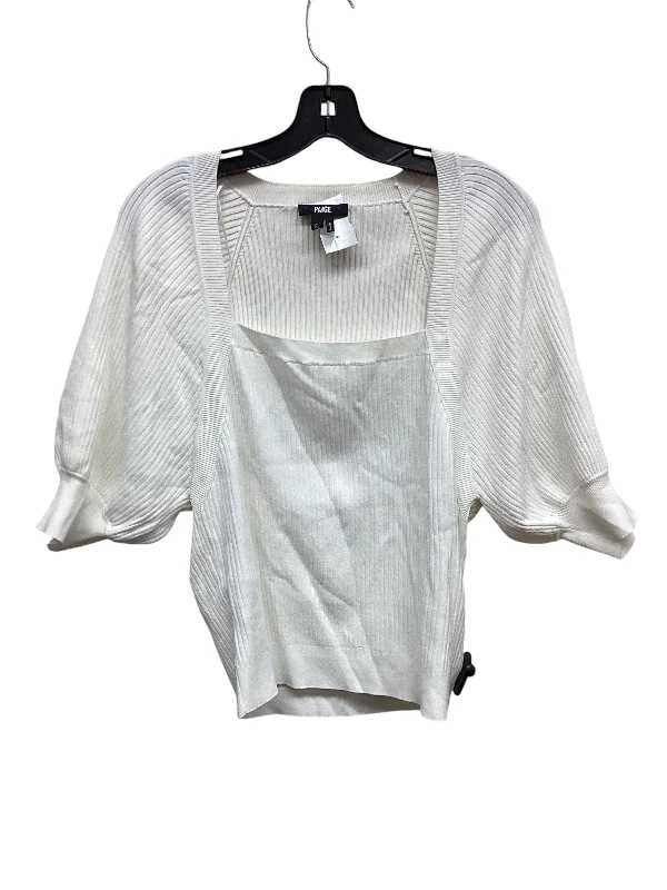 Top Short Sleeve By Paige In White, Size: Xl