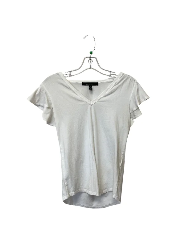 Top Short Sleeve By White House Black Market In White, Size: Xs