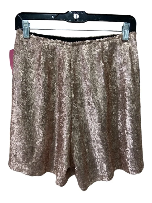 Alchemy By Lia Aram Size S Gold Polyester Fully Sequined Elastic Waist Shorts