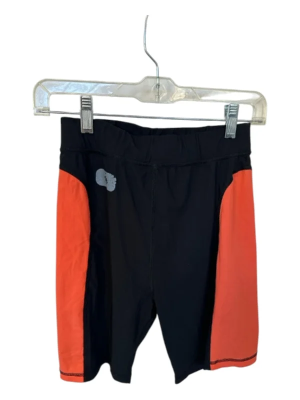 Alexander Wang Size Est M Orange & Black Elastic Waist color block Shorts