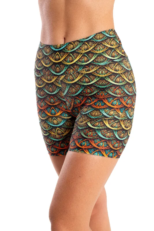 Mid-Rise Shorts, Sacred Geometry, Cool Form Light