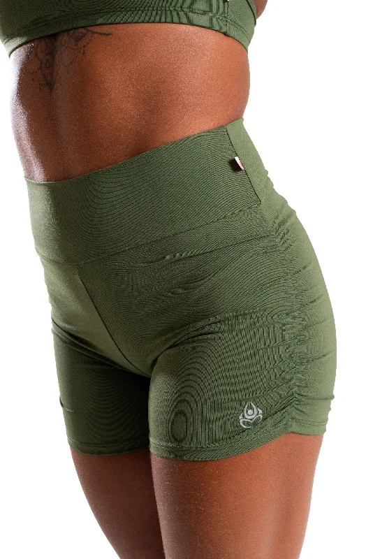 Gather Leg Shorts, Jungle Green Cool Form Light