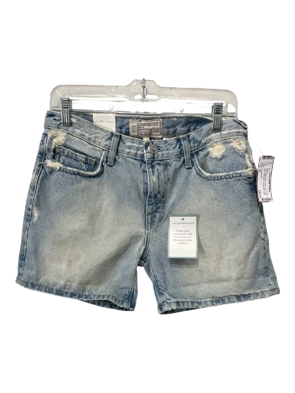 Current Elliot Size 26 Light Wash Cotton Denim High Rise Distressed Shorts