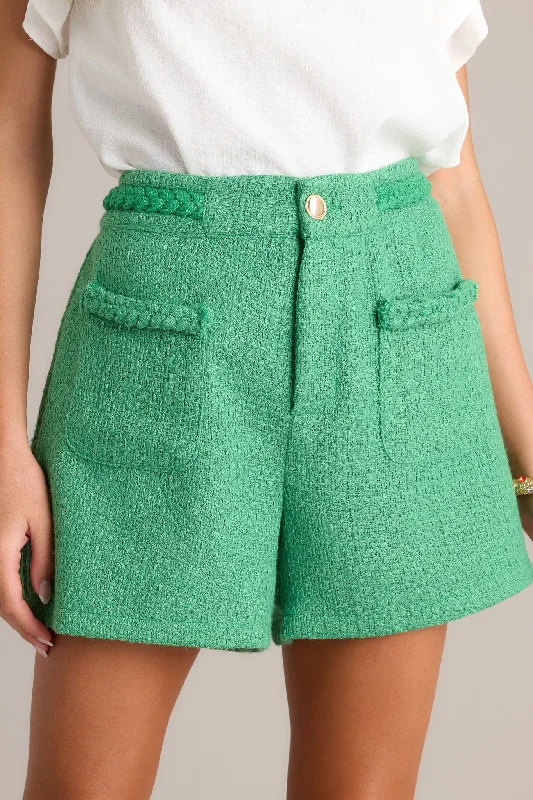 Smart Comfort Urban Drift Kelly Green Tweed Shorts