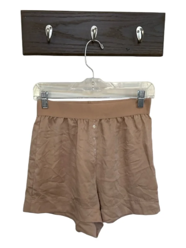 WeWoreWhat Size S Tan Polyester Blend Elastic Waist Boxer Short Shorts